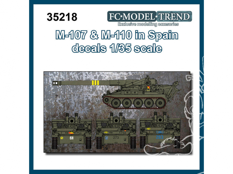 FC MODEL TREND décalcomanies 35218 M107 - M110 en Espagne 1/35