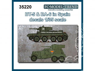 FC MODEL TREND décalcomanies 35220 BT-5 & BA-6 en Espagne 1/35