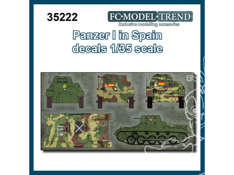 FC MODEL TREND décalcomanies 35222 Panzer I en Espagne 1/35