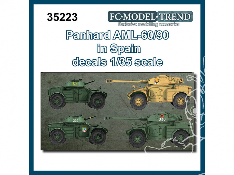 FC MODEL TREND décalcomanies 35223 Panhard AML-60/90 en Espagne 1/35