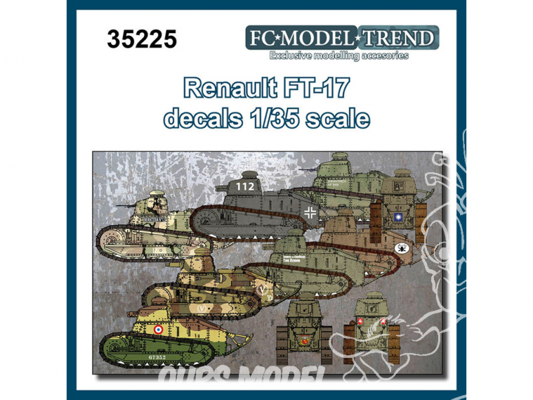 FC MODEL TREND décalcomanies 35225 Renault FT-17 1/35