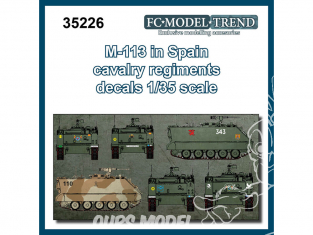FC MODEL TREND décalcomanies 35226 M113 Regiment de cavalerie Espagne 1/35