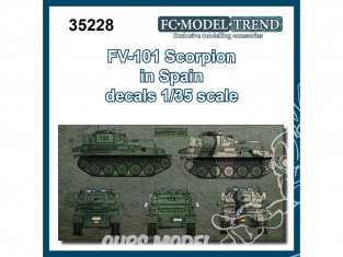FC MODEL TREND décalcomanies 35228 FV101 Scorpion Marine Espagne 1/35