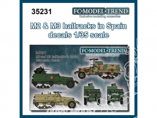FC MODEL TREND décalcomanies 35231 M2 / M3 Halftracks en Espagne 1/35