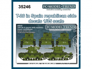 FC MODEL TREND décalcomanies 35246 T-26 en Espagne 1/35