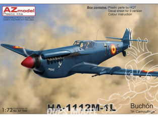 AZ Model Kit avion AZ7668 Hispano Aviación HA-1112M-1L Buchón En camouflage 1/72