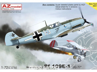 AZ Model Kit avion AZ7805 Messerschmitt Bf 109E-1 JG.77 Allemagne 1939 1/72