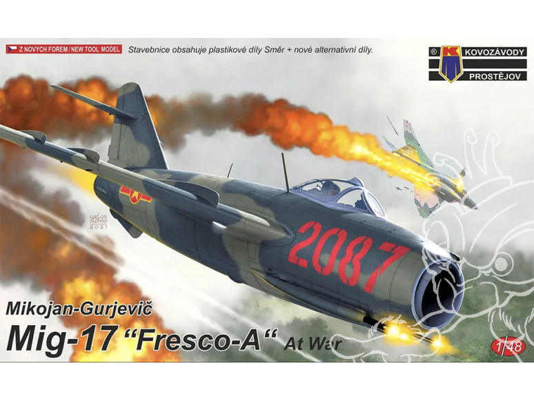 KP Model kit avion Kpm4826 Mikoyan-Gourevitch MiG-17 Fresco-A En guerre 1/48