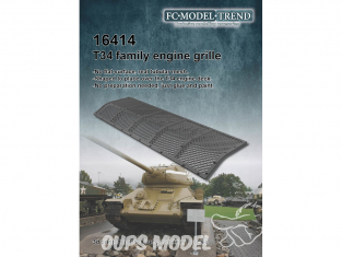 FC MODEL TREND accessoire résine 16414 Grille moteur T34 Trumpeter 1/16