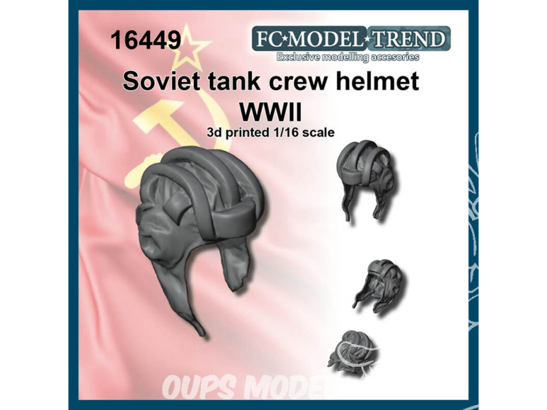 FC MODEL TREND accessoire résine 16449 Casque équipage de char Soviétique WWII 1/16