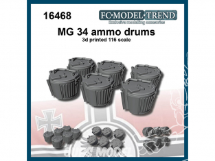 FC MODEL TREND accessoire résine 16468 Tambours de munitions MG 34 1/16