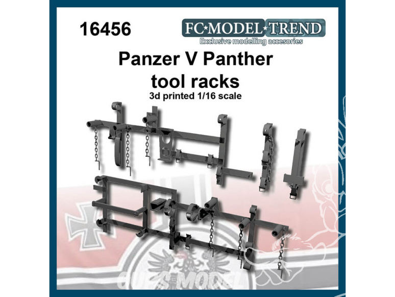 FC MODEL TREND accessoire résine 16456 Racks outils Panzer V 1/16