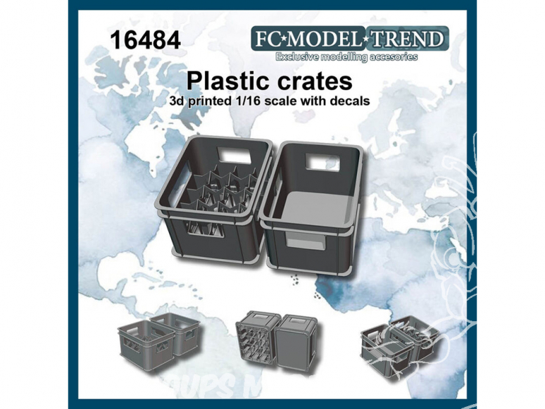 FC MODEL TREND accessoire résine 16484 Caisses plastique 1/16