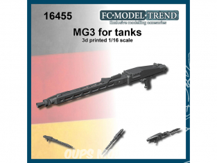 FC MODEL TREND accessoire résine 16455 MG3 pour chars 1/16