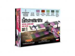 LIFECOLOR peinture cs57 Set Peintures Avions allemands de la PREMIÈRE GUERRE MONDIALE Set1