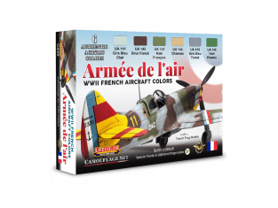 LIFECOLOR peinture cs56 Set Peintures avions français WWII