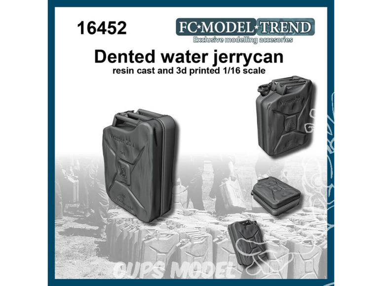 FC MODEL TREND accessoire résine 16452 Jerrycan d'eau cabossé 1/16