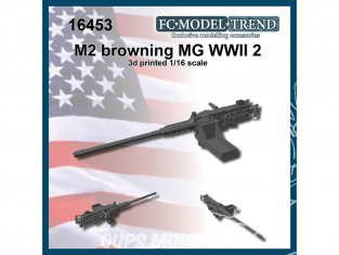 FC MODEL TREND accessoire résine 16453 M2 Browning Machine Gun WWII 1/16