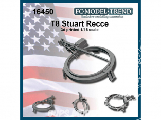 FC MODEL TREND accessoire résine 16450 Amélioration T8 Stuart Recce Classy Hobby 1/16