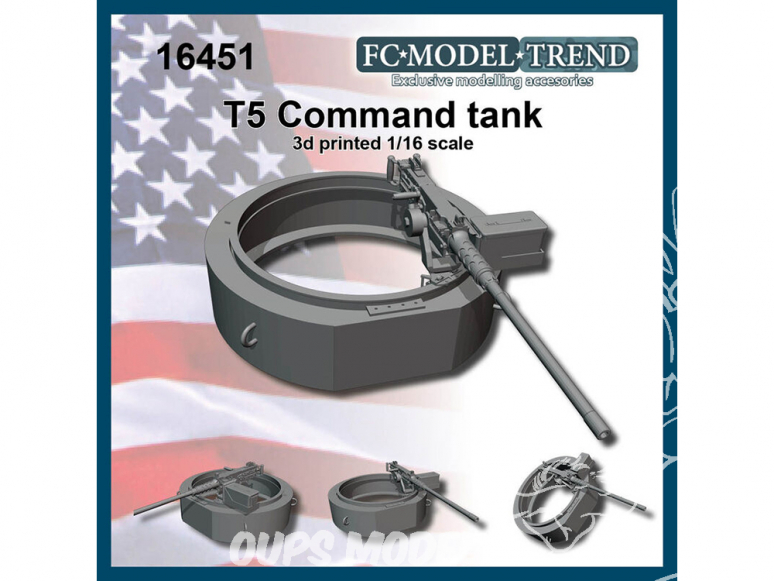FC MODEL TREND accessoire résine 16451 Amélioration T5 Command Tank 1/16