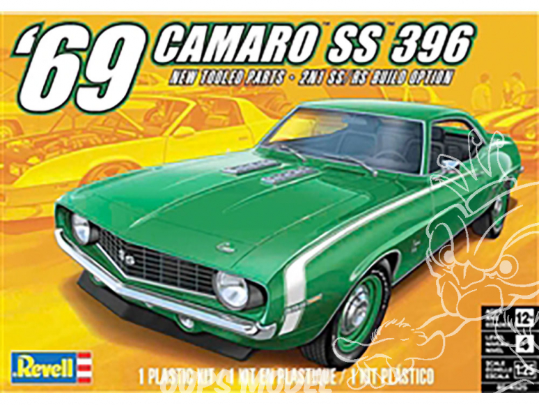Revell US maquette voiture 4525 1969 Camaro SS 396 2N1 Nouvel outillage 1/24
