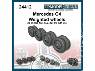 FC MODEL TREND accessoire résine 24412 Roues lestées Mercedes G4 Icm 1/24