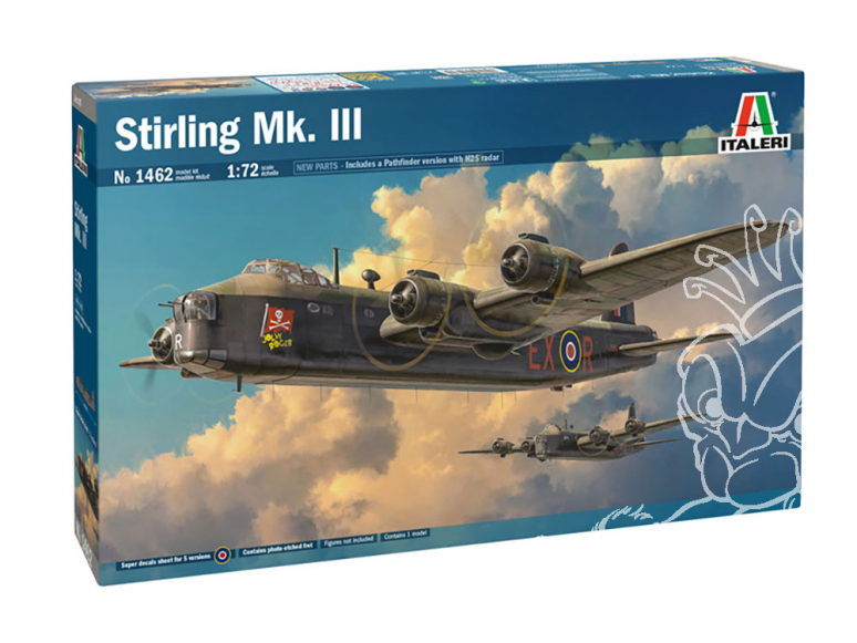 Italeri maquette avion 1462 Short Sirling Mk.III 1/72