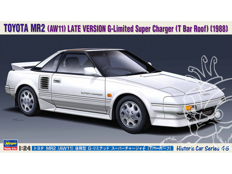 Hasegawa maquette voiture 21145 Toyota MR2 (AW11) dernier modèle Superchargeur G-Limited (T-top) 1/24