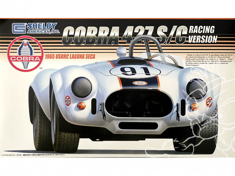 Fujimi maquette voiture 126715 Shelby Cobra 427 S/C 1965 USRRC Laguna Seca 1/24