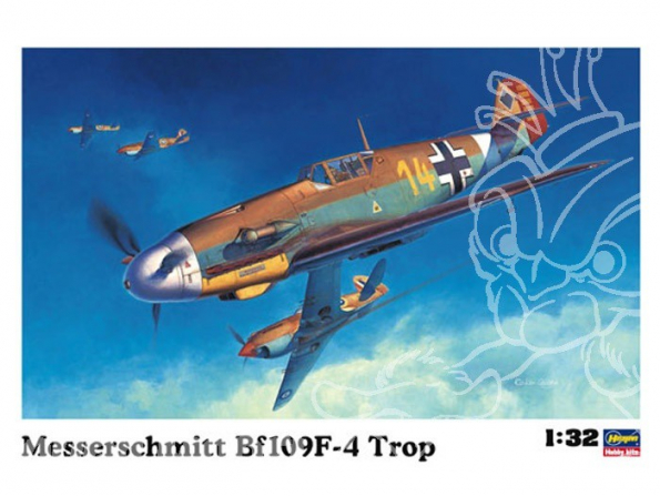 Hasegawa maquette avion 08881 Messerschmitt Bf109F-4 TROPICAL 1/32