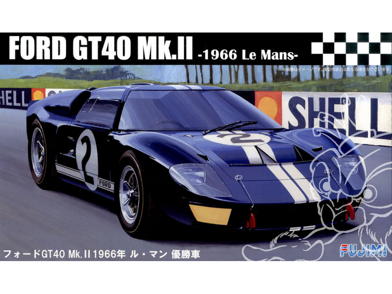 Fujimi maquette voiture 126036 Ford GT40 Mk.II 1966 Le Mans 1/24