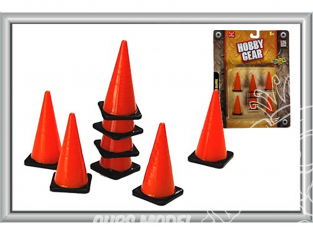 Hobby Gear accessoire diorama monté peint 17025 Cones de sécurité 1/24