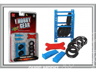 Hobby Gear accessoire diorama monté peint 16061 Equipement de garage 1 1/24