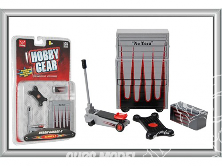 Hobby Gear accessoire diorama monté peint 16056 Set Garage de rêve 2 1/24