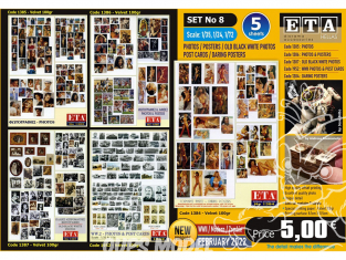 ETA diorama Set8 Cartes postale, photos, poster 5 planches différentes 1/35