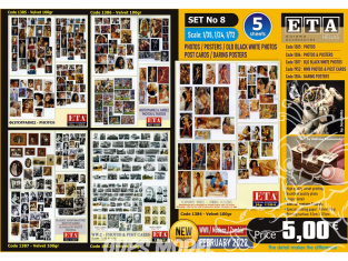 ETA diorama Set8 Cartes postale, photos, poster 5 planches différentes 1/35