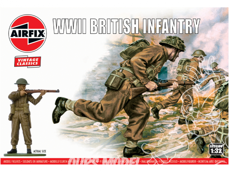 Airfix maquette A02718V Vintage Classics Infanterie britannique WWII