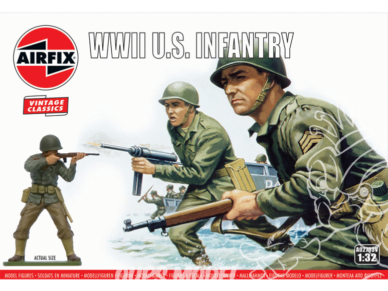 Airfix maquette A02703V Vintage Classics Infanterie U.S. WWII