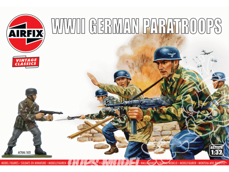 Airfix maquette A02712V Vintage Classics Parachutistes Allemand WWII