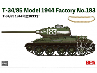 Rye Field Model maquette militaire 5083 T-34/85 Model 1944 Factory No.183 1/35