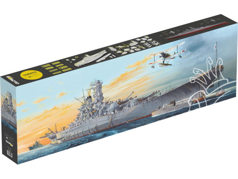 Glow2B maquette bateau 5058052000 cuirassé YAMATO PREMIUM 1/200