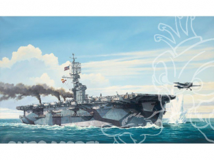 Hasegawa maquette bateau 40027 ESCORT CARRIER USS GAMBIER BAY 1/350