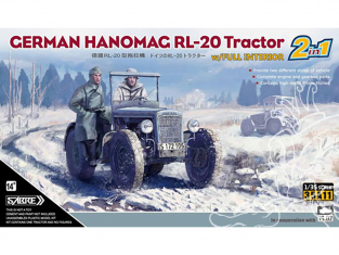 Sabre maquette militaire 35A11 Tracteur Hanomag RL-20 Allemand avec intérieur complet 1/35