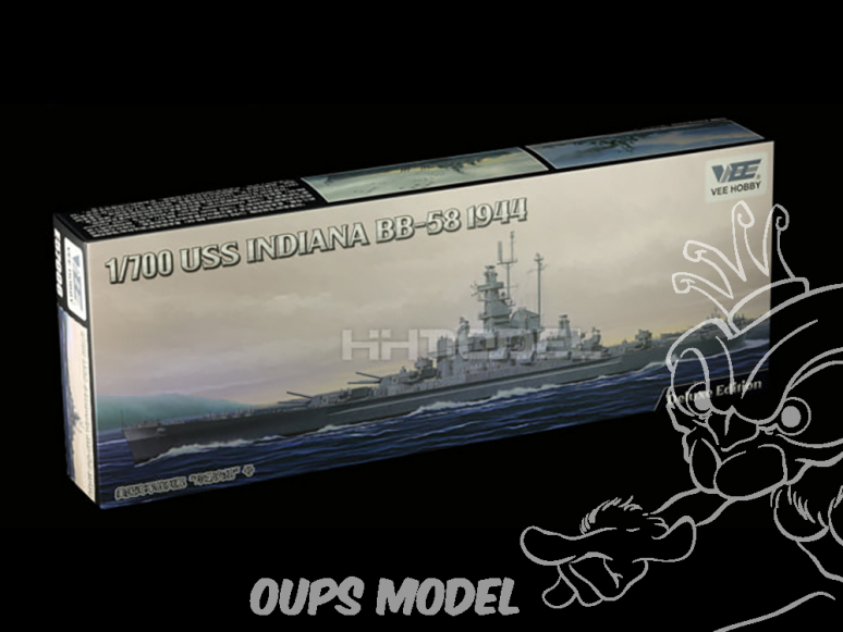 VEE Hobby Maquette bateau E57006 USS Indiana BB-58 1944 Deluxe edition 1/700