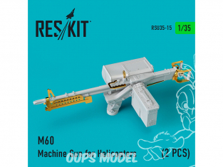 ResKit Kit RSU35-0015 Mitrailleuses M60 pour hélicoptères 2 pièces 1/35