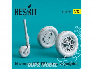 ResKit kit d'amelioration avion RS32-0339 Ensemble de roues pour Bf-109E weighted 1/32