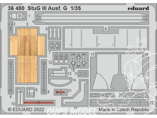 Eduard photodecoupe militaire 36480 Amélioration Stug III Ausf.G Mini Art 1/35