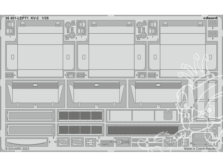 Eduard photodecoupe militaire 36481 Amélioration KV-2 Tamiya 1/35