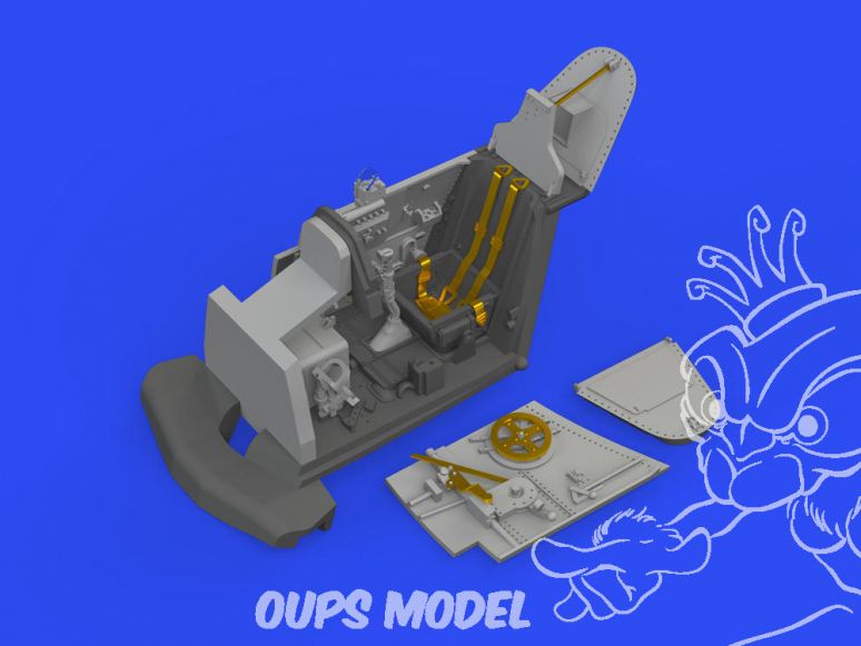 Eduard kit d'amelioration brassin Print 672289 Cockpit S-199 verrière Bubble Eduard 1/72