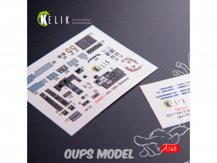 Kelik Decals 3D K48011 Décalques 3D intérieurs OV-10D+ Bronco pour kit ICM 1/48